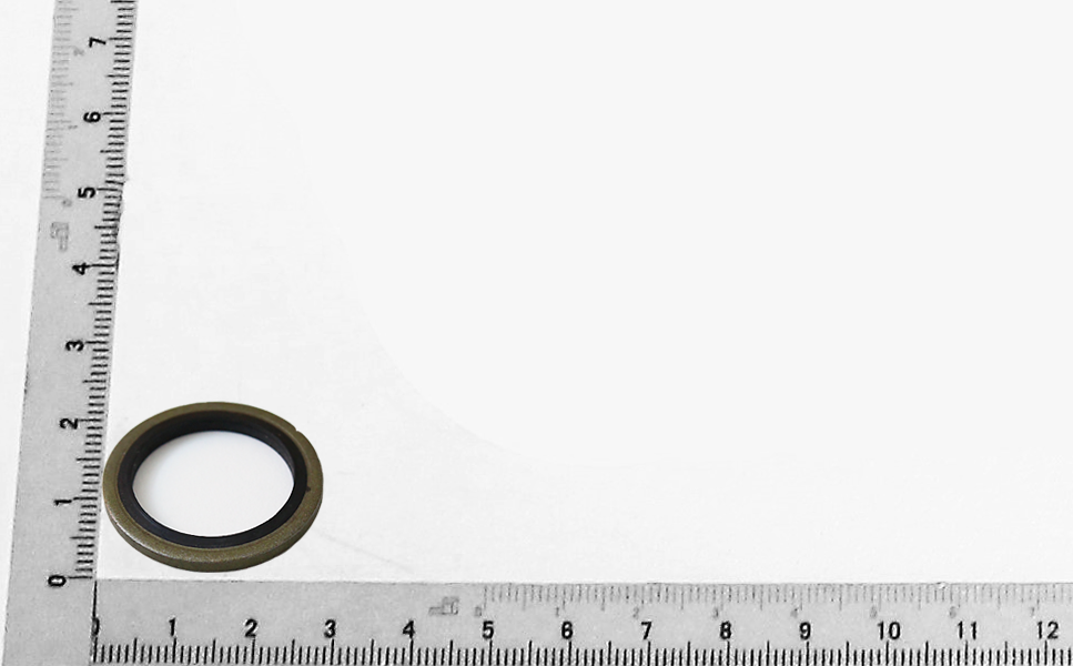 Dichtring mit Gummi-Lippe, Ø27,8/20,4 mm, Profilhöhe 2 mm