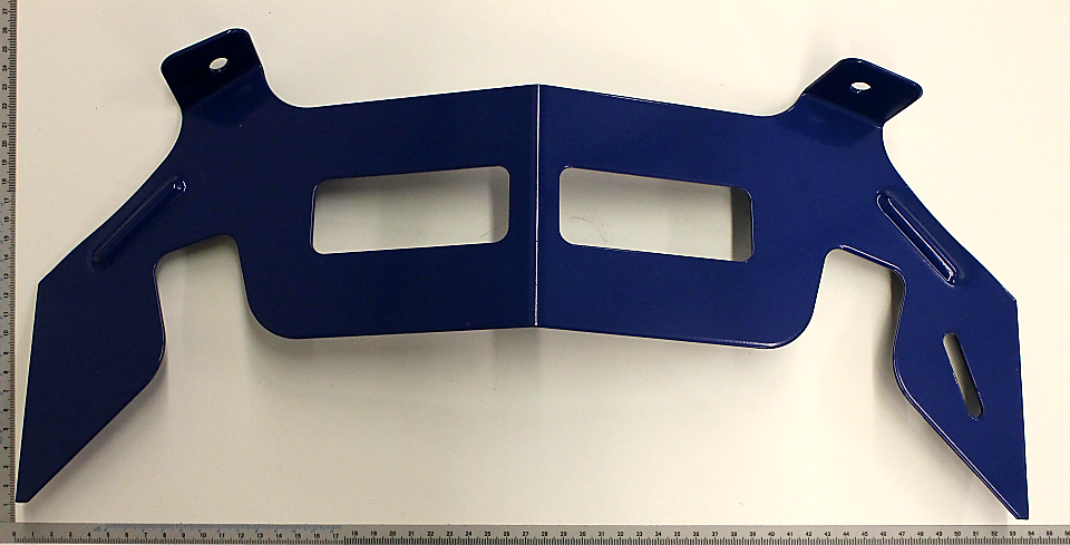 Mischplatte von Scheppach, gezeigt von der Seite mit Maßstab zur Größenveranschaulichung.