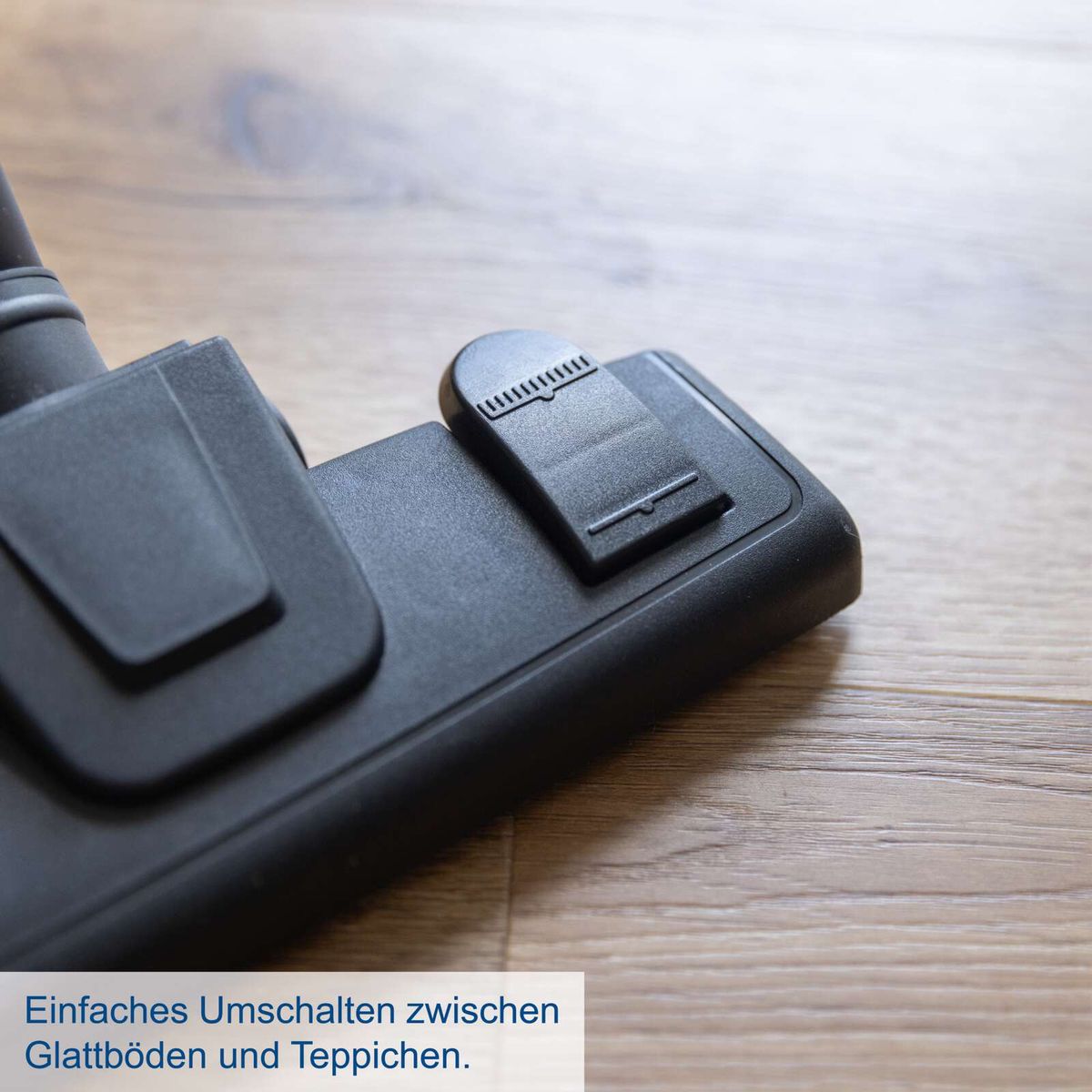 Einfaches Umschalten zwischen glatten Böden und Teppichen für Scheppach-Produkte
