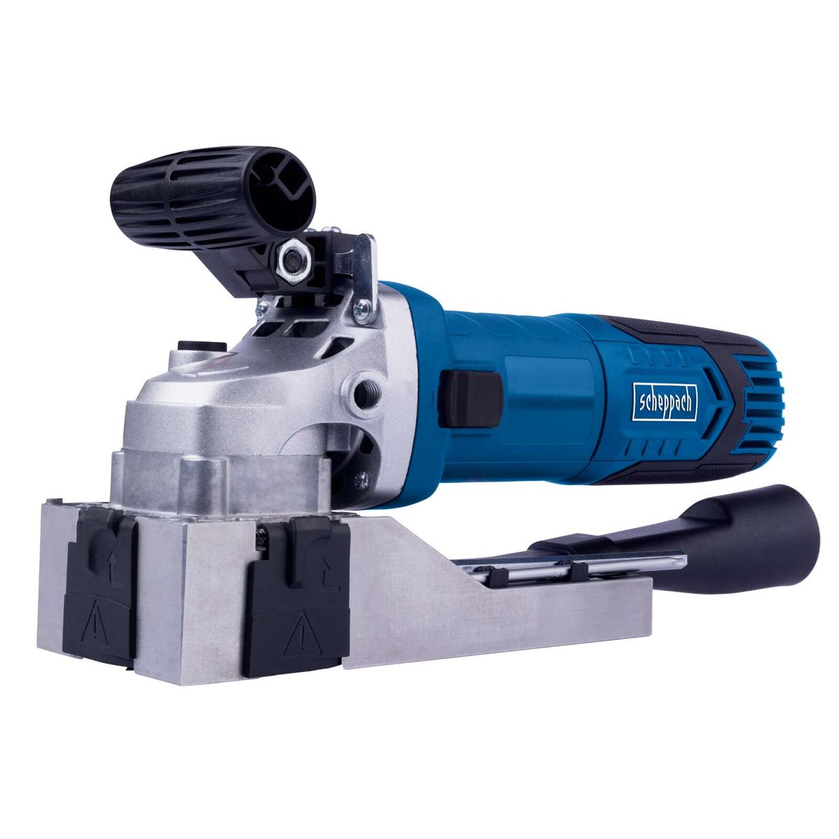 Scheppach Lackfräse mit Softgrip-Oberfläche und Wendemesseraufnahme für präzise Bearbeitungstiefen