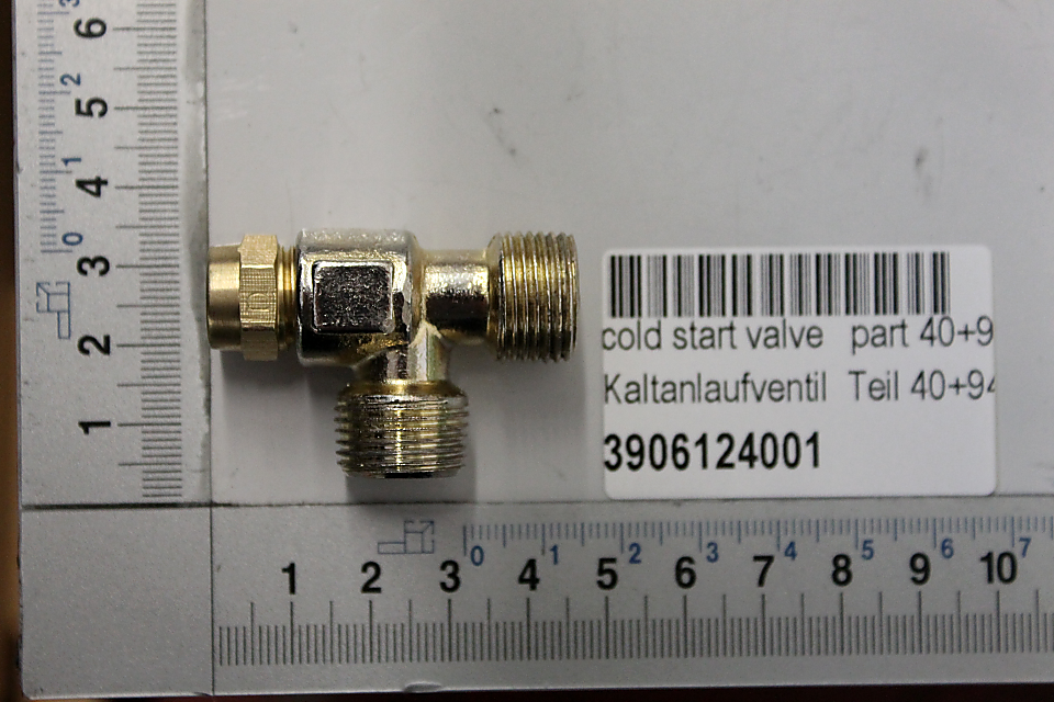 Kaltanlaufventil Teil 40+94 von Scheppach, Ansicht von der Seite. Artikelnummer 3906124001.
