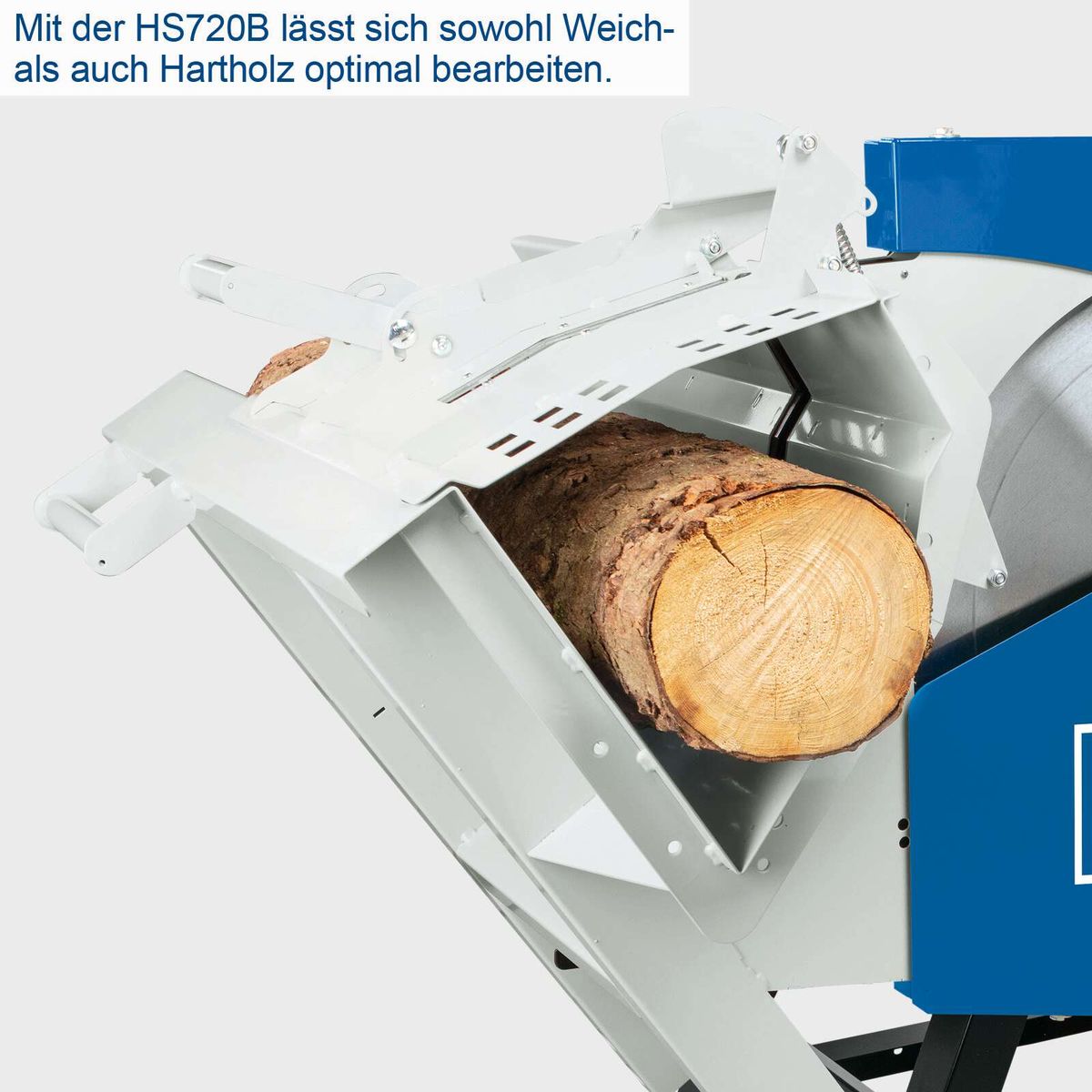 Scheppach-Wippkreissäge HS720B mit Holzaufnahme für Weichholz und Hartholz