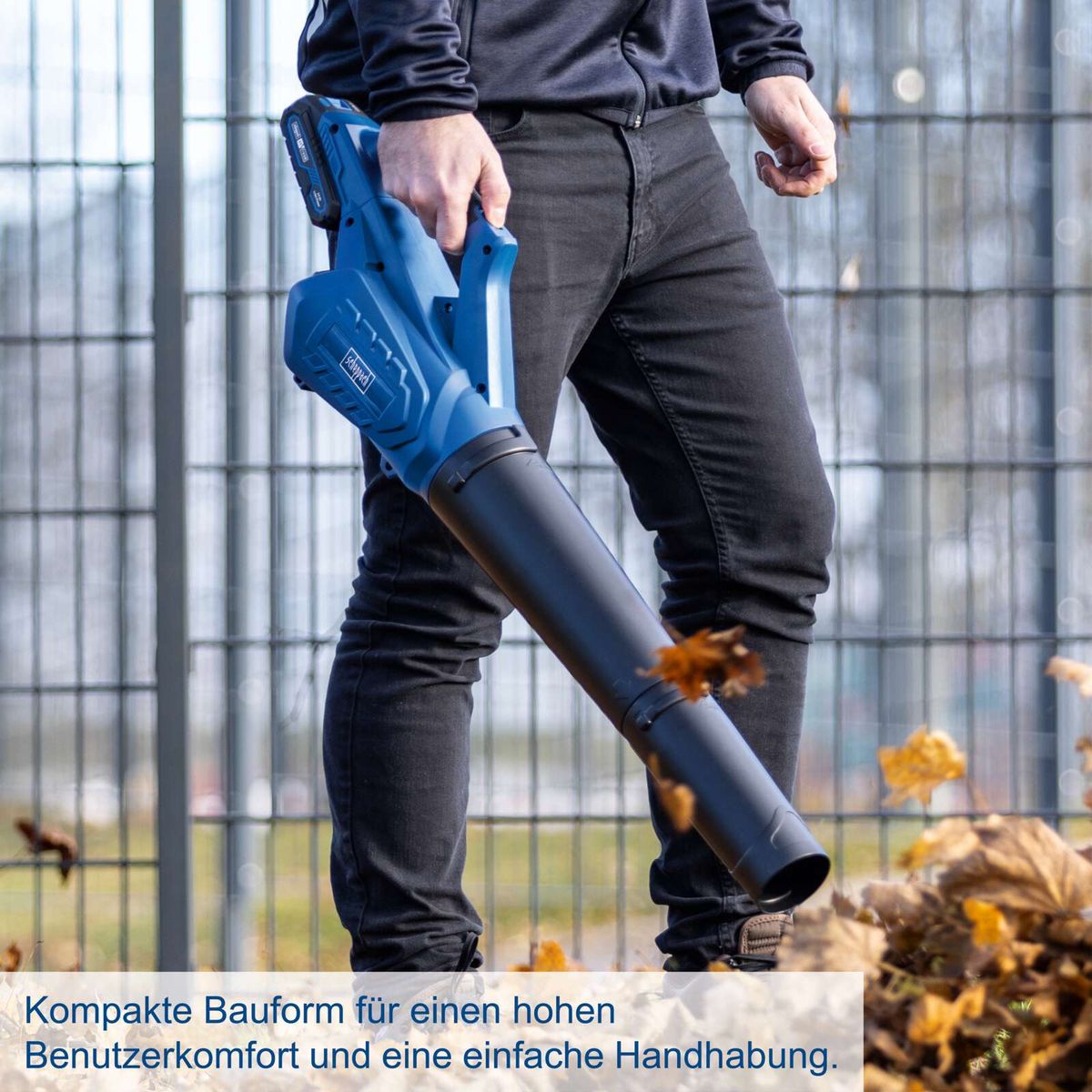Kompaktes Akku-Laubbläser-Modell mit ergonomischer Handhabung und hohem Benutzerkomfort