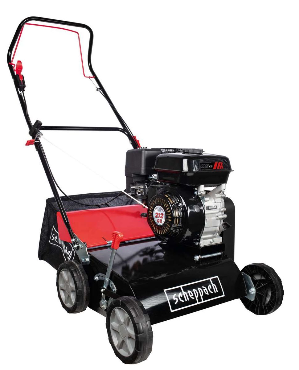 Scheppach-Gartengerät mit Verbrennungsmotor und Lenkgestänge