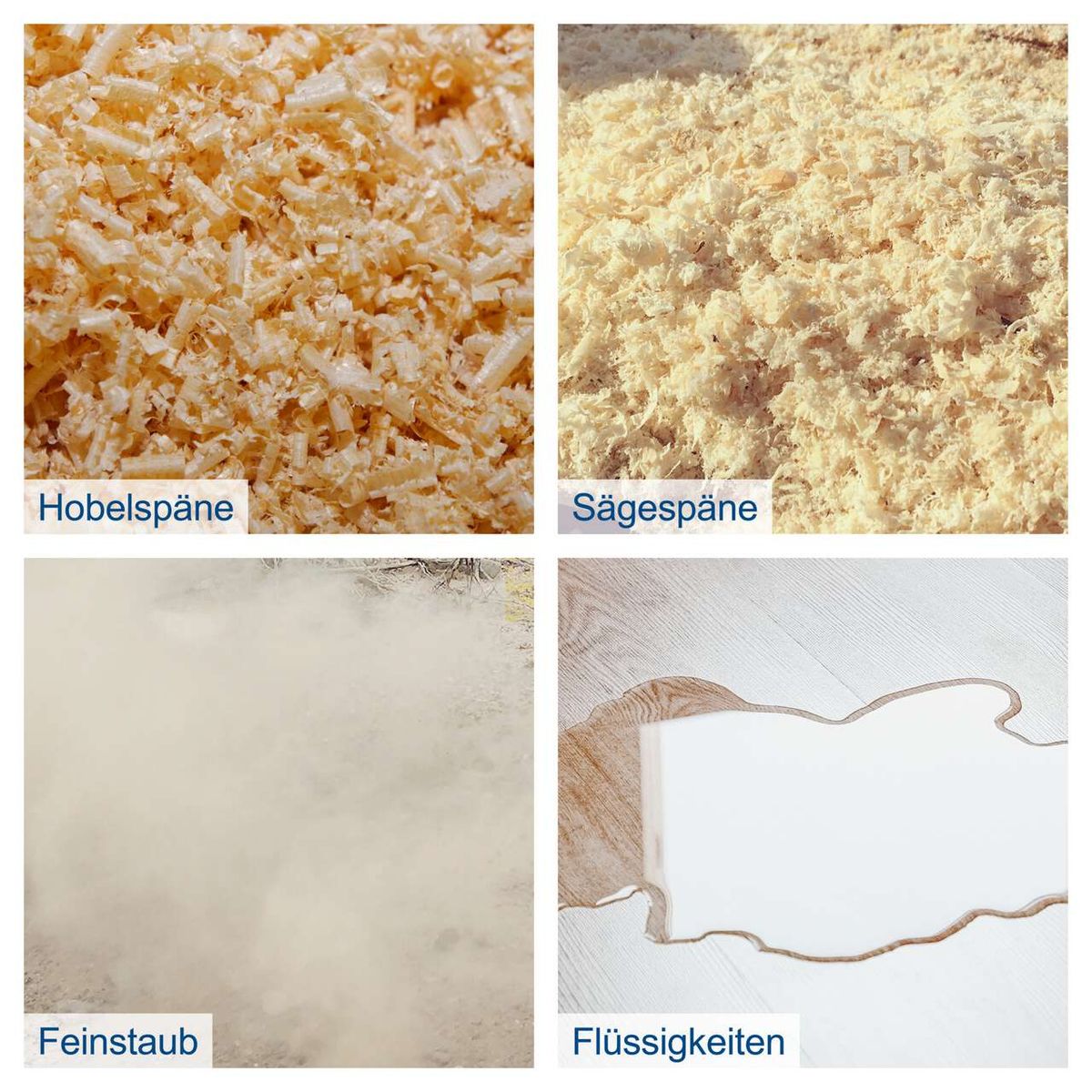 Der Nass-Trocken-Sauger NTS30v2 von Scheppach kann Hobelspäne, Sägespäne, Feinstaub und Flüssigkeiten aufnehmen.