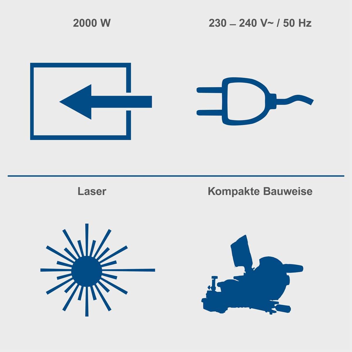 Die Kappzugsäge HM254 von Scheppach verfügt über eine Leistung von 2000 Watt und einen Spannungsbereich von 230-240 V bei 50 Hz. Sie ist mit einem Laser zur präzisen Führung und einer kompakten Bauweise ausgestattet.
