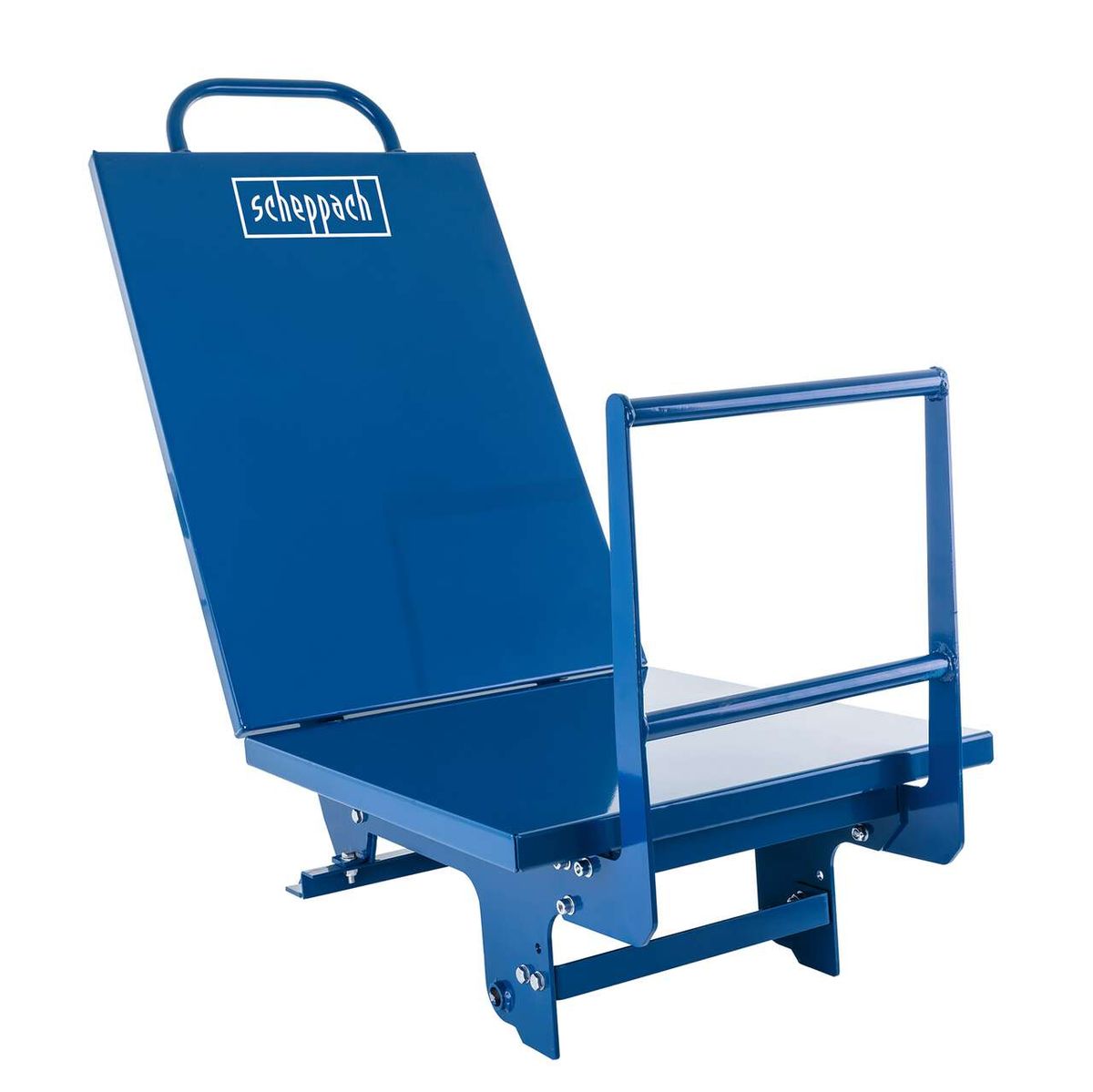 Flachpritsche Scheppach, passend für Dumper DP3000, von der Seite gezeigt.