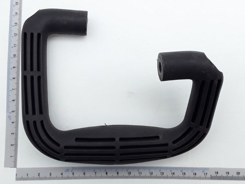 Handgriff für Werkzeugmaschinen, von vorne fotografiert.