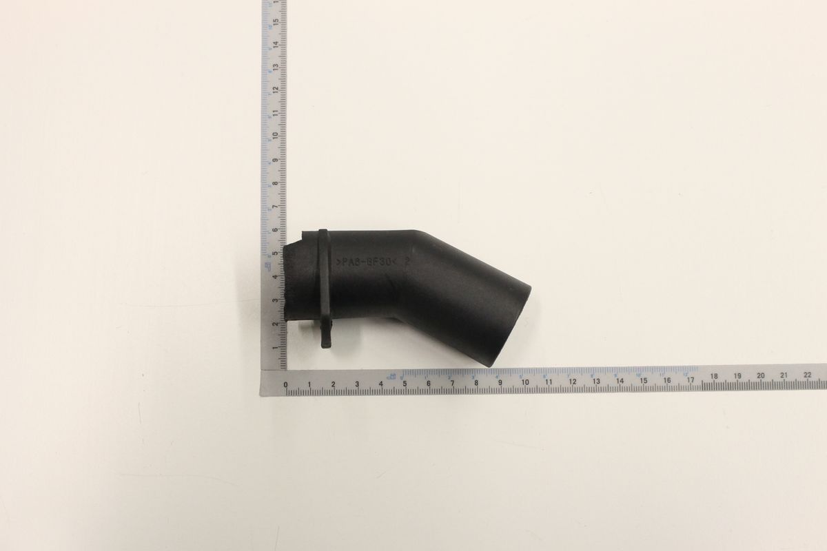 Absaugstutzen 100x50x45 von Scheppach, Ansicht von der Seite.