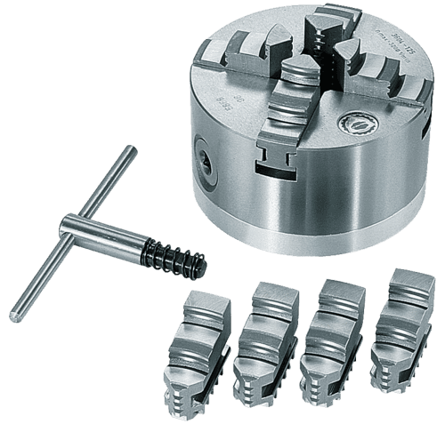 Scheppach Vierbacken-Drehbankfutter mit Antriebsschraube und Vierbackenaufnahmen für Drechselmaschine