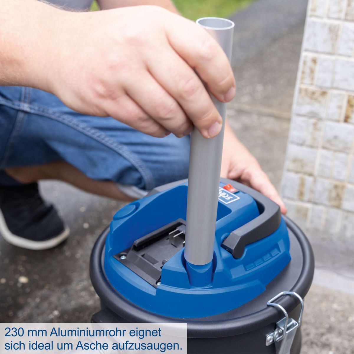 230 mm Aluminiumschlauch für Ascheabsaugung im Akku-Aschesauger C-AVC15-X
