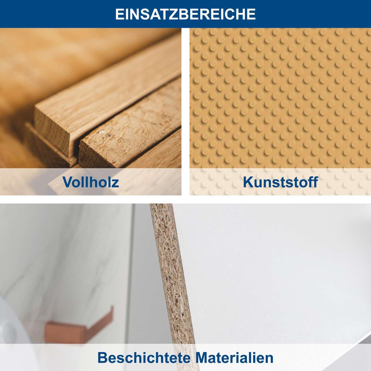 Materialvergleiche Vollholz vs. beschichtete Kunststoffplatte für Kreissägeblätter