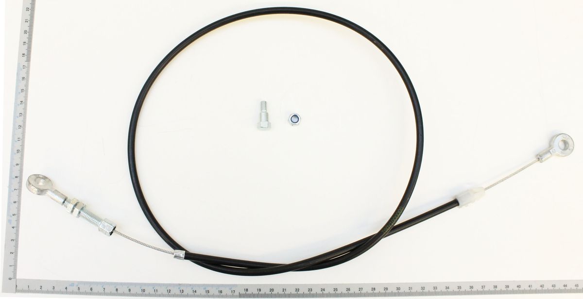 Bowdenzug mit Ösen und Befestigungselementen für Höhenverstellung