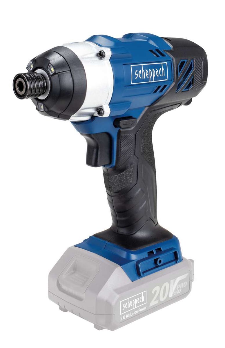 Scheppach Akku Schlagschrauber CID150-20ProS, Ansicht von links.
