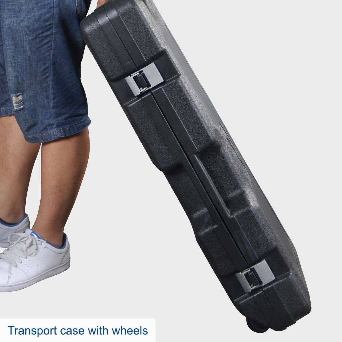 Wheel-mounted transport case for tool storage