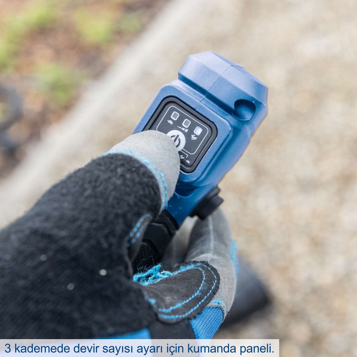 Kontrollpanel für Einstellung der Drehzahl (3 Stufen) für Akku-Freischneider