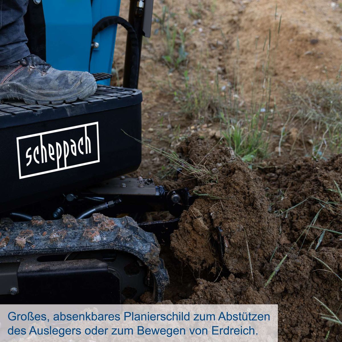 Abstützschild für Ausleger oder Erdreichbewegungen, abnehmbares Planierschild