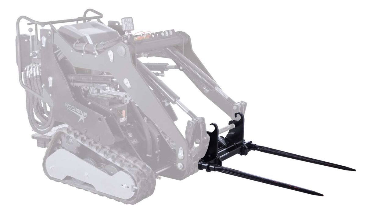 Scheppach-Ballenspieß (Bale Spear) mit Arbeitsgerät, Detailansicht