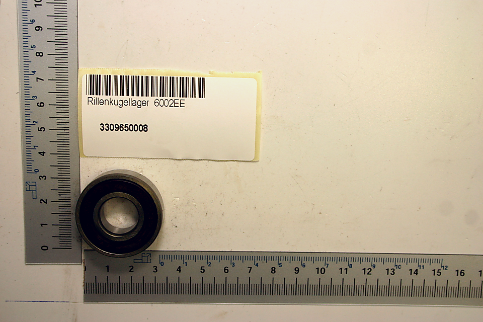 Scheppach-Rillenkugellager mit Beschriftung und Barcode