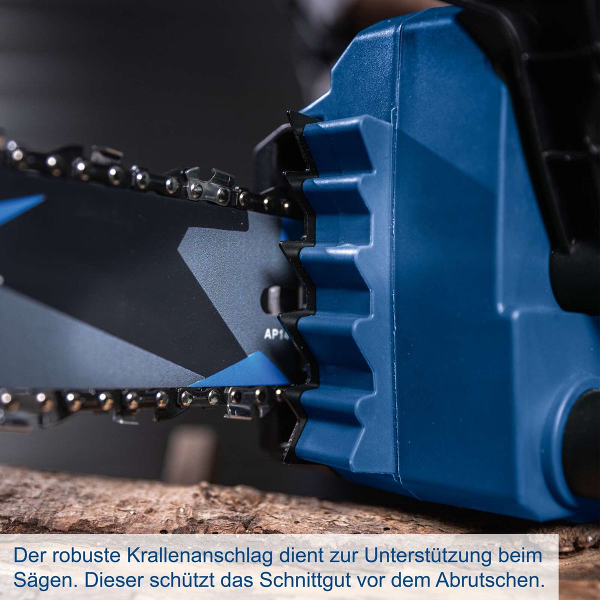 Robuster Krallenanschlag für Sägewerkzeug, Schutz des Schnittguts beim Abrunden