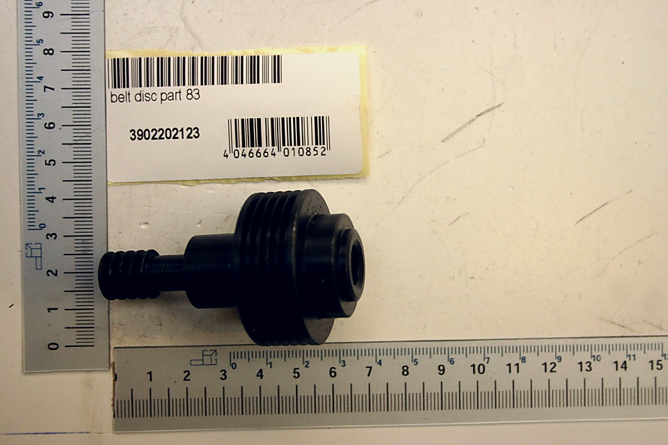 Scheppach Rippenbandscheibe-Bohrkopf mit Aufdruck 'belt disc part 83'