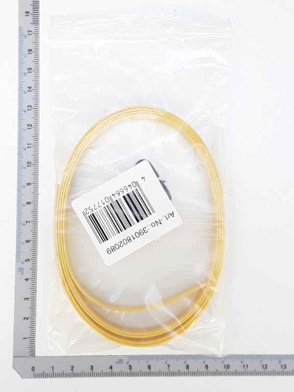 Kunststoffstreifen mit Kleber, gelb, in Packung mit Maßeinweisung