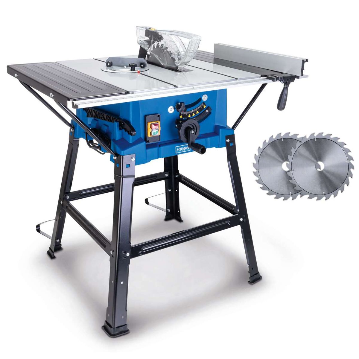 Tischkreissäge HS250L SE mit 2000W / 230V, 87mm Schnitthöhe, Laserführung und inkl. 2 Sägeblättern. Wichtige Merkmale: robustes Gestell, präzise Einstellungen und einfache Handhabung.