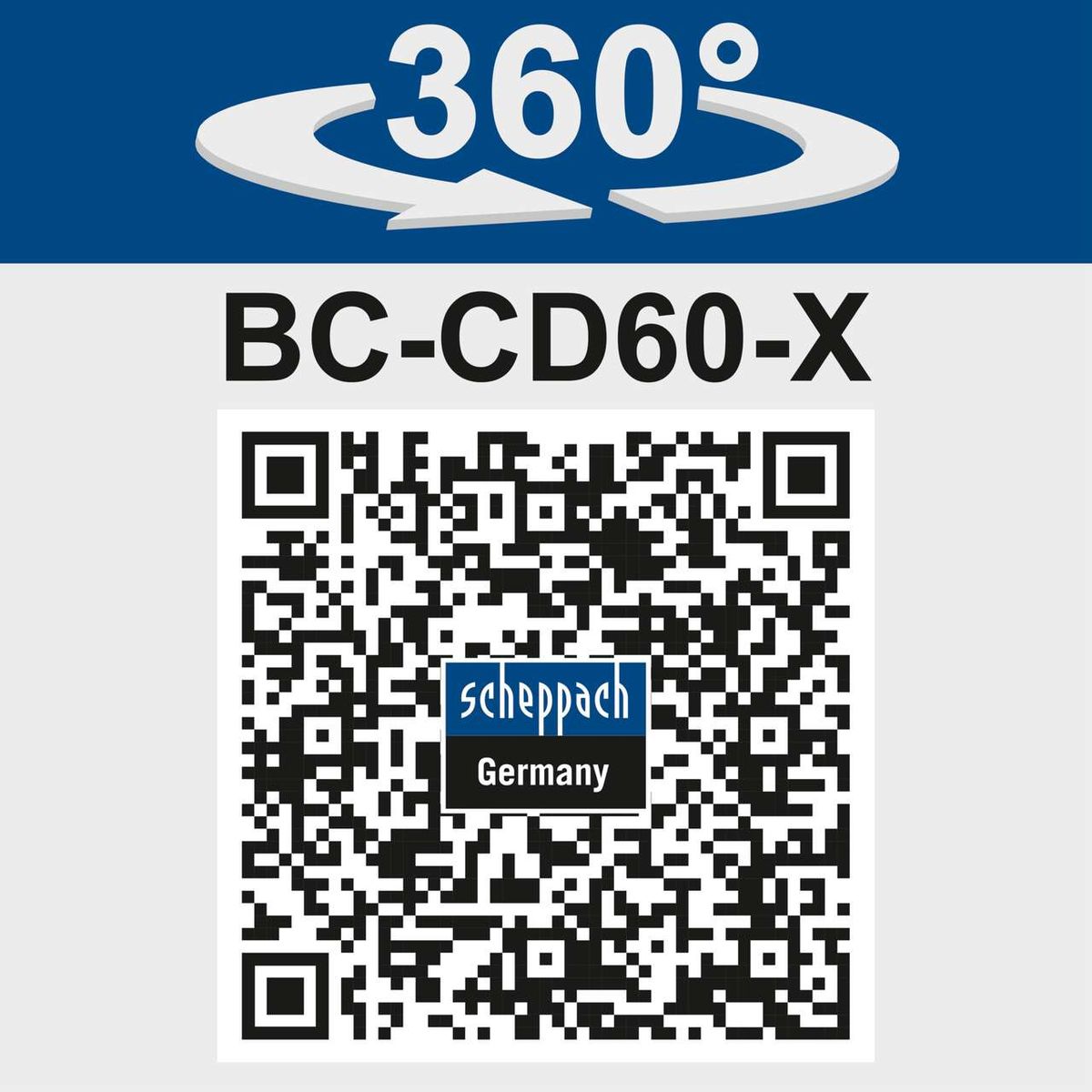 Der Akku-Schlagbohrmaschine BC-CD60-X Scheppach bietet einen 360°-Schwenkbereich für flexible Anwendungen. Mit 19+1+1 Drehmomentstufen und einem Drehmoment von 60Nm ist er ideal für präzises Arbeiten.