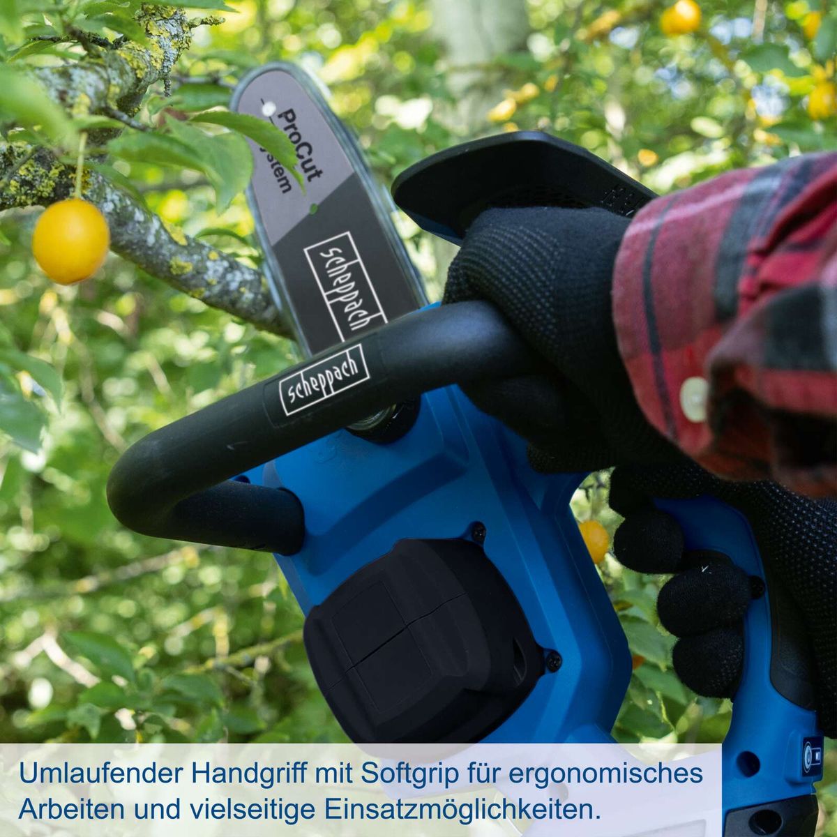Ergonomischer, umlaufender Handgriff mit Softgrip für bequemes Arbeiten