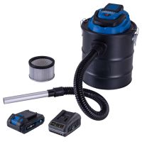 Scheppach-Vakuumgerät mit Filterbeutel, Schlauch und Motor mit Batteriepacks