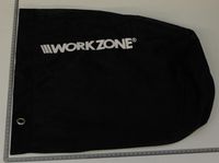 Workzone Auffangsack für Holzreste, Maßband zur Größenkontrolle