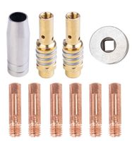 Zubehör-Set für Scheppach (DIY) WSE4000Multi. Gezeigt von vorne. Enthält verschiedene Düsen und eine Mutter.