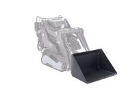 Scheppach-Erdschaufel mit 130-Liter-Fassungsvermögen, frontseitige Perspektive