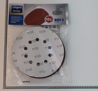 Scheppach Schleifpapier-Set mit 10 P120-Papieren für Rundschleifmaschine