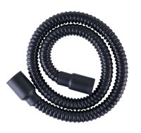 Scheppach-Schlauch mit zwei Endstücken, spiralförmig geformt und aus flexiblem Material gefertigt.