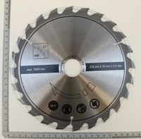 Kreissägeblatt mit 24 Zähnen, Ø 210 mm, für Scheppach-Tools