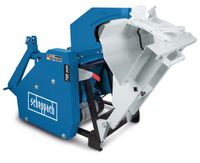 Scheppach-Wippensäge mit 700-mm-Schnittbreite, Motorantrieb und Gelenkwelle