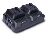 Doppelladegerät GO-BC4.5Twin gomag von Scheppach, Ansicht von schräg oben.