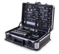 Werkzeugkoffer mit diversen Schraubenziehern, Zangen und anderen Werkzeugen für mechanische Arbeiten