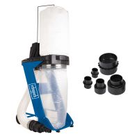 Scheppach-Dust Extractor mit transparentem Sammelbeutel, Adapter- und Anschlussset für effiziente Abzugsanlage