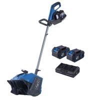Scheppach Akku-Schneefräse mit Akkus und Ladegerät – Set mit 40 cm Arbeitsbreite und Brushless-Motor