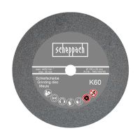 Scheppach Schleifscheibe K60 mit technischen Daten: 150 x 20 mm, max. 4450/min und 35 m/s