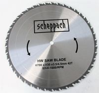 Scheppach-Kreissägeblatt mit 700 mm Durchmesser und 42 Zähnen
