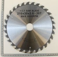 Scheppach-Kreissägeblatt mit 210 mm Durchmesser, 30 mm Breite und 2,6 mm Stärke