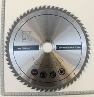 Kreissägeblatt mit 254 mm Durchmesser für Scheppach-HW-Serie, 60 Zähne