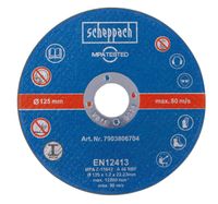 Scheppach-Trennscheibe mit 125 mm Durchmesser für Metallarbeit, MPA-zertifiziert