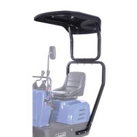 Scheppach-Baggerdach mit ergonomischem Sitz und Lenkarm für Schutz und Komfort