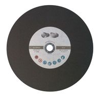 Trennscheibe MT150 Redstone, Vorderansicht, technische Details und Symbole auf Etikett.