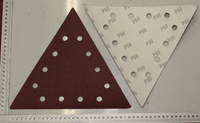 Scheppach Schleifpapier-Dreieck mit Perforationen für Satz 10 Stück, Körnung K80