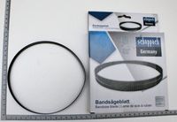 Scheppach-Bandsägeblatt (1425 mm) auf Packung mit Maßeinlagen